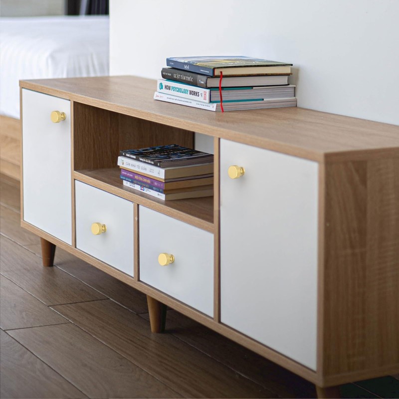 Coinkoly CK-EU0019 Pack of 10 Furniture Knobs, Gold Furniture Knobs,