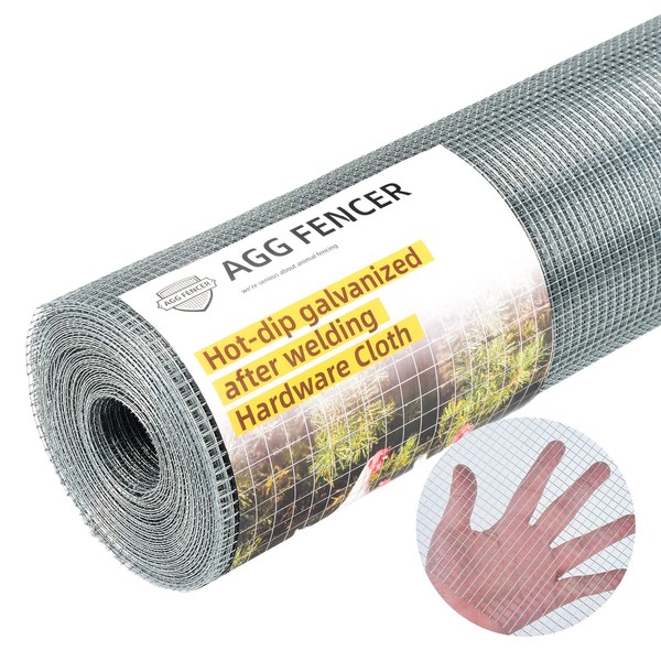 AggFencer 48inch x 50ft Hardware Cloth 1/4 inch Chicken Wire
