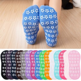 Thin Non-slip Pilates Yoga Trampoline Socks for Adults (Sizes 35-42) Size/Medium Purple 20ea