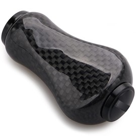 HEIGHTEN 0.8 inch (20 mm) Reel Handle Knob, 0.1 oz (4.7 g), 1.5K Carbon, For Shimano Daiwa Universal (Daiwa) Type S (Shimano) Type A, Gourd Series (Black) (960)