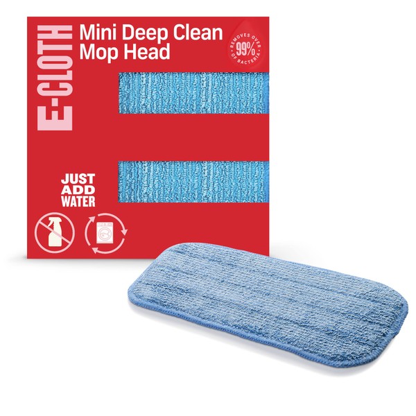 E-Cloth Humedad de microfibra de limpieza profunda, embalaje estándar, mini cabezal de fregona – 1 paquete