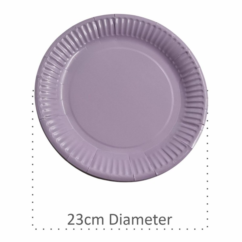 Pastel Round Paper Plates – 10 Pack – 23cm Disposable