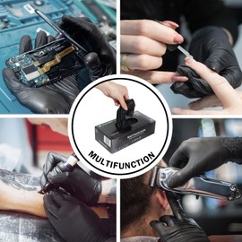 Disposable Gloves Black M Pack of 100 Nitrile Gloves Powder-Free Gloves Disposable Latex Free Durable Tear-Resistant Rubber Gloves Disposable Gloves for Cooking, Cleaning, Tattoo & Nail Care