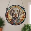 Image Industry Weimaraner Stained Glass Effect Suncatcher - Garden Gift