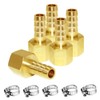 Joywayus Brass Hose Barb Fitting,1/4" Barb x 1/4" NPT Female