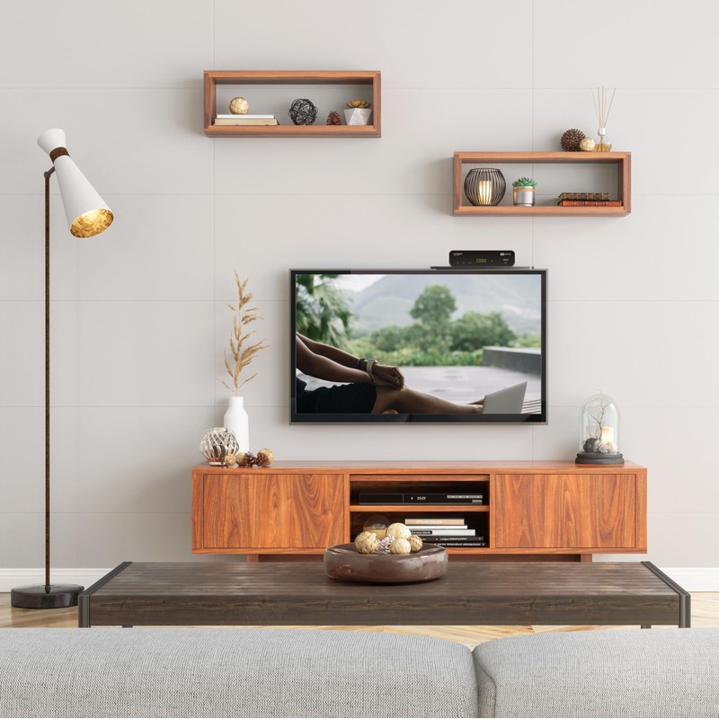 Metronic 451074 TV Shelf, Monitor Mount, Multimedia Boxes, Speakers, Black