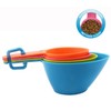 HINMAY Pet Food Scoops Plastic Measuring Cups Set for Dog