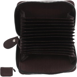 Tarjetero De Acordeón Con Cremallera Portatarjetas Compacto Con Múltiples Ranuras Para Tarjetas De Crédito Identificación Y Viajes Organizador Portátil Para Hombre