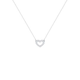 Elli Women's 925 Sterling Silver Heart Zirconia Necklace of Length 45cm 111221915