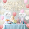 Dusty Pink Birthday Decorations for Men Women Kids,White Sand Cream