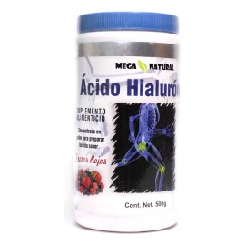 Mega Natural Ácido Hialurónico 500 Gramos Mega Natural Sabor Frutos Rojos