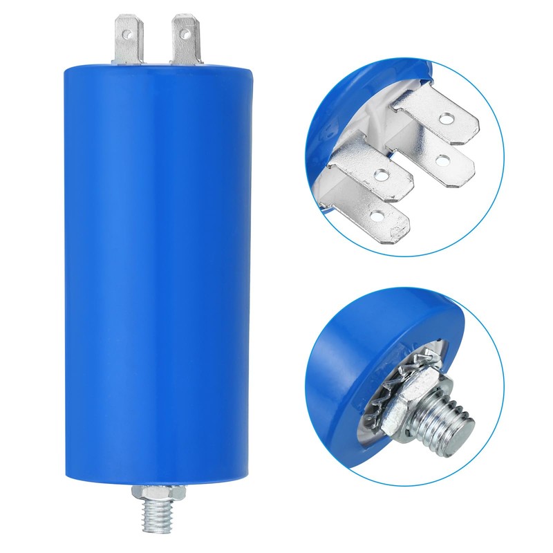 PATIKIL CBB60 35uf Running Capacitor,1Pcs AC 250V 4Pins 50/60Hz Cylinder