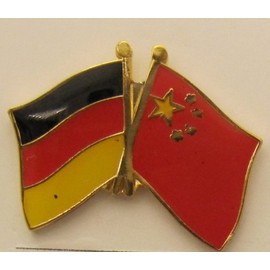 China / Germany Friendship Pin Badge Flag National Flag Double Pin Flag Pin Badge Button Flag Clip Pin