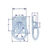 Eye Plate with Ring Binnacle (4 Hole Pad Galvanised Heavy