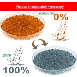 Caiyloxn Silica Gel Orange 20 g x 15 Pieces Silica Balls Regenerable with Indicator Silica Gel Desiccant Bag Ideal for Cabinets Electronics