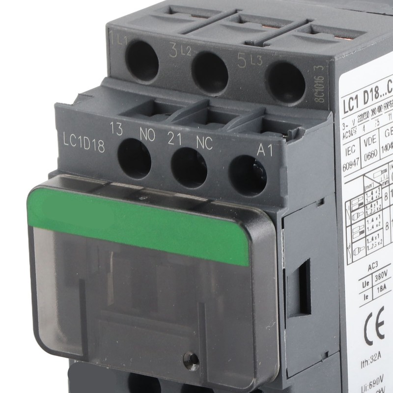 LC1D18 AC Contactor 380V Rated Voltage Low Voltage Industrial Electric