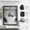Framed Chimpanzee Bathroom Wall Art, Fun Black And White Monkey