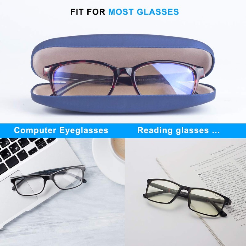 RayLove Glasses Case, Eyeglasses Case Hard Shell 2Pack, Reading Hard