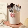 Wall-Mounted Plastic Small Makeup Brush Holder with Bow, Self-adhesive Multifunctional