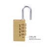 sourcing map 4 Digit Combination Padlock Brass Locks 5mm Shackle