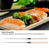 Stainless Steel Chopsticks Japanese Sushi Chopstick with Wood Handle Kitchen