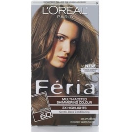 L’Oreal ParisFeria Multi-Faceted Shimmering Color. 60 Crystal Brown 1 ea (Pack of 3)