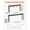 VEVOR Over the Stove Shelf, Adjustable 27-33Inch Spice Organizer, 4