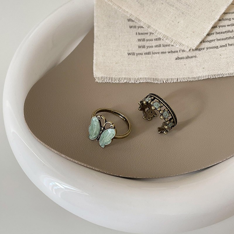 Frenflu Women's Ring, 2-piece Set, Fashion Ring, Silver Ring, One