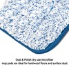 CleanAide Flat Microfiber Mop Pad 18 Inches, Blue