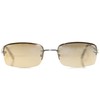 Fa.Beau.Lux Rimless Rectangle Sunglasses for Women Men Retro 90s Y2K