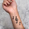 4 x 'Three Music Symbols' Temporary Tattoos - Water Resistant,