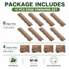 Ripeng Teak 12 Pack Wood Deck Tile Edge Trim Set