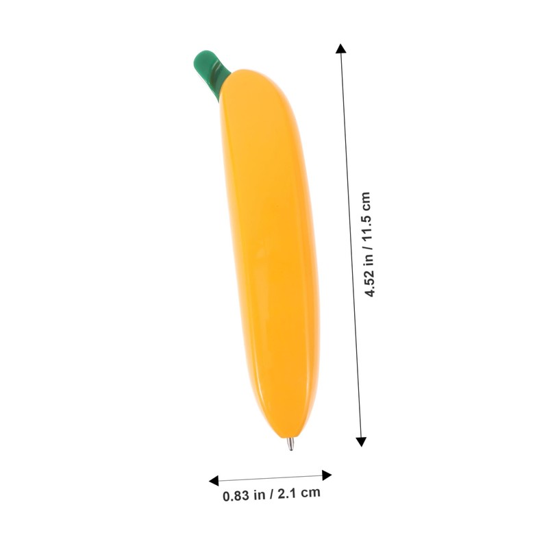 Operitacx 12pcs Banana Shape Ballpoint Pens Multi-function Writing Pens for