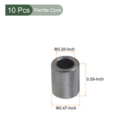 YOKIVE Toroid Ferrite Core Ferrite Rings Toroid Core Good for Filter Coils Power Converter (Dark Grey 12 mm x 7 mm x 15 mm) Pack of 10