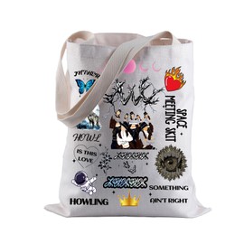 Kpop Lover Tote Bag Korean Women Group Shopping Bag for Pop Song Fans (AIN'T RIGHT)