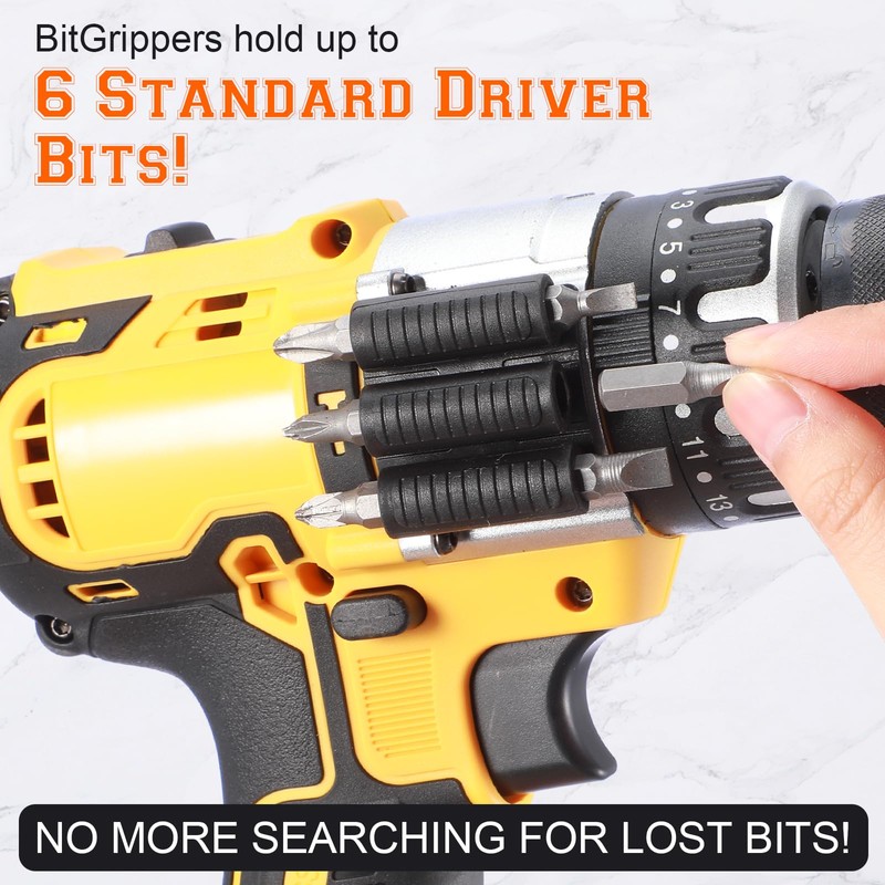 Threlaco 6 Pack Drill Bit Holder Tool Holster Bit Gripper