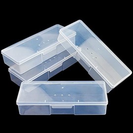 Lokyango - Caja de herramientas de manicura transparente, caja de almacenamiento personal de uñas para organizar, caja de herramientas de uñas de plás