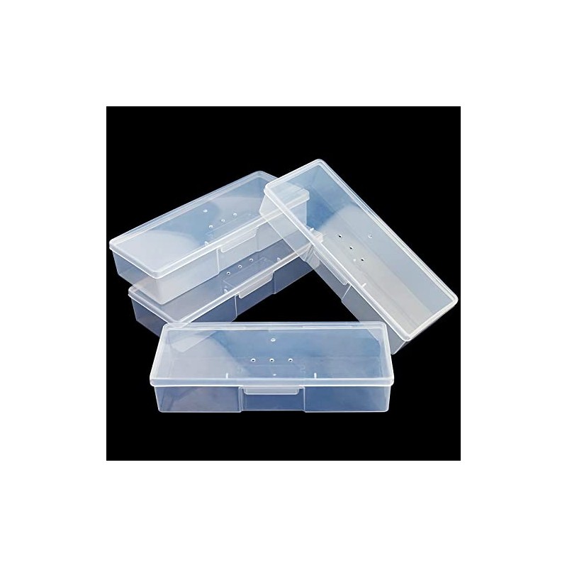Lokyango - Caja de herramientas de manicura transparente, caja de