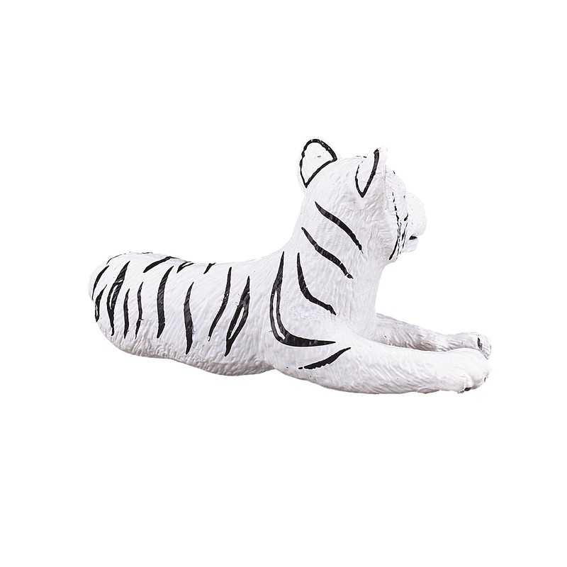 MOJO White Tiger cub Lying Down Toy Figure