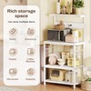 SUPERJARE Kitchen Bakers Rack with Power Outlet, Coffee Bar Table