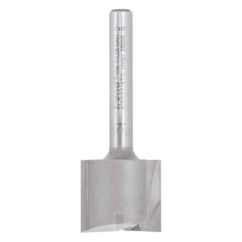 Trend Professional Straight Two Flute Router Cutter, 1/4 Inch Shank,