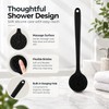 Silicone Back Scrubber Brush for Shower – Long Handle Double-Sided
