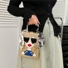 Novelty Unique 3D Lady Face PU Leather Top Handle Satchel