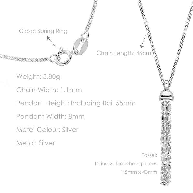 Tuscany Silver Sterling Silver Bead and Ball Tassel Pendant on