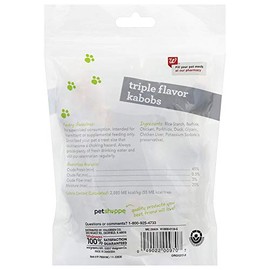 PetShoppe Triple Protein Flavored Rawhide Kabobs Treat for Dogs - Real Chicken, Duck and Liver. (10 Pack)