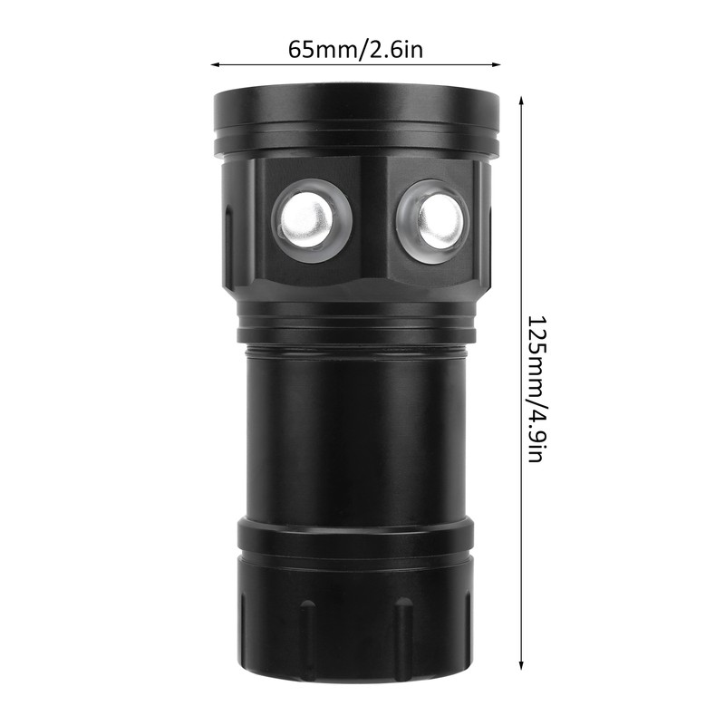 LED Diving Flashlight Portable Professional Underwater Lighting Waterproof Submarine Lamp
