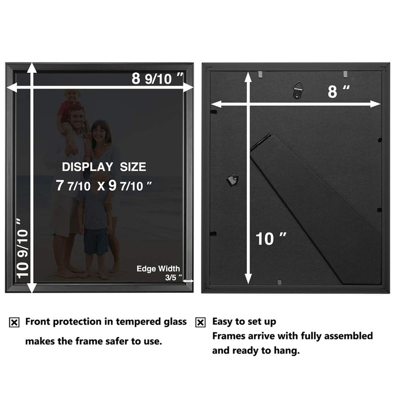 LaVie Home 8x10 Picture Frames (12 Pack, Black) Simple Designed