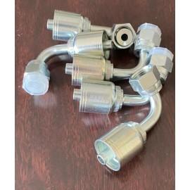 Gator  1/4" Female Flat Face Swivel 1/4" Hose WITH A 90 Elbow fitting 5 PK 1J943-4-4