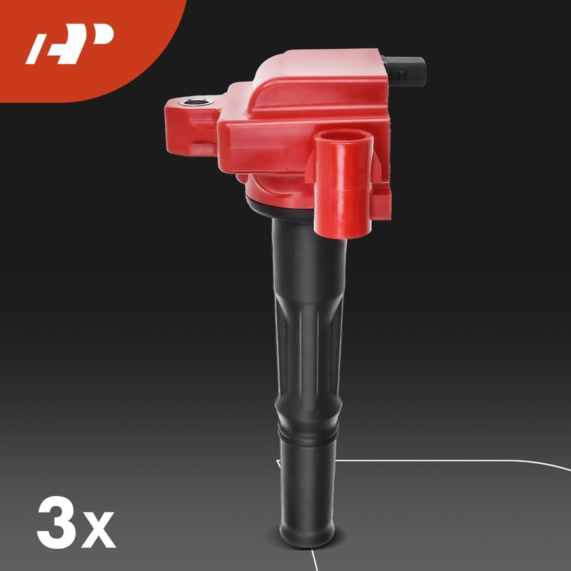 A-Premium 3x (Red) Ignition Coil Pack and 6x Iridium Spark