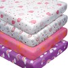 MLEPXBO Next to Me Crib Sheets，Fitted Baby Crib Sheets Set